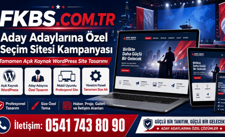 Aday Adaylarına Özel WordPress Seçim Sitesi Kampanyası görseli