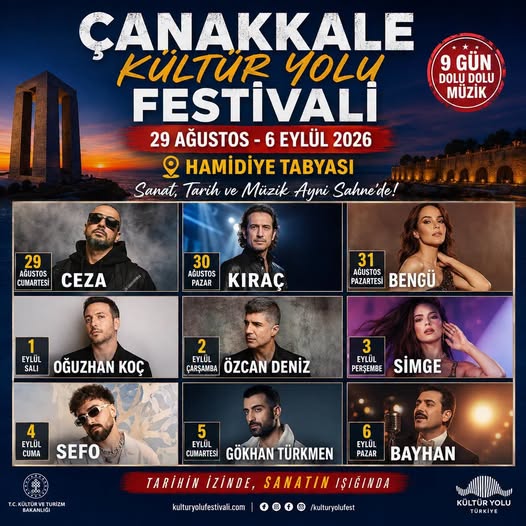 Çanakkale Haber: Kültür Yolu Festivali’nde 9 Gün 9 Büyük Konser