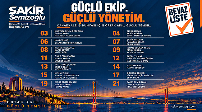 ŞAKİR SEMİZOĞLU EKİBİNİ AÇIKLADI görseli