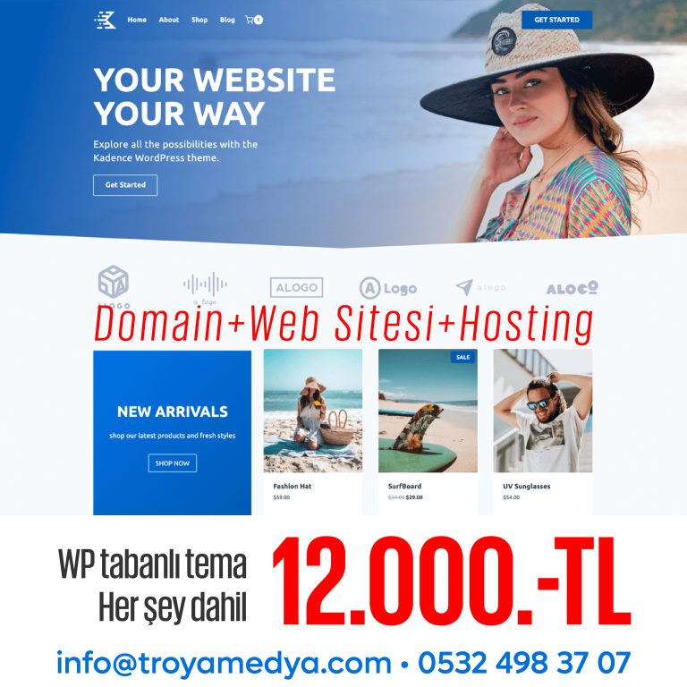 Web site tasarımı, E-Ticaret Sitesi+ Hosting
